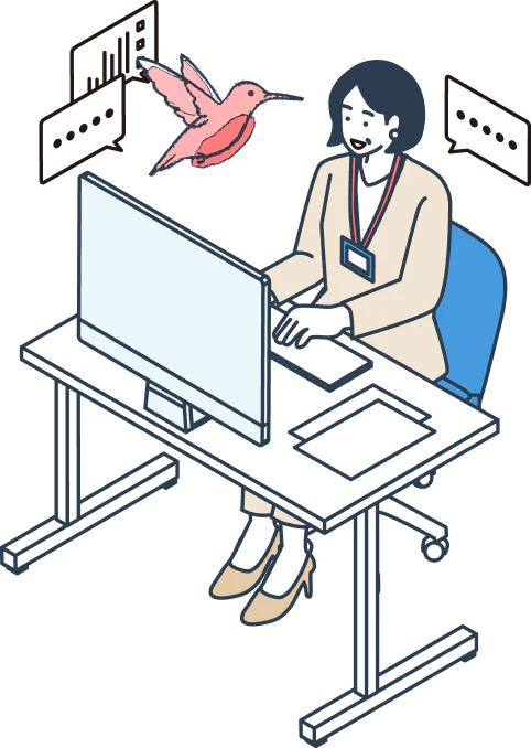 AI音声記録などのColibriの機能イメージ